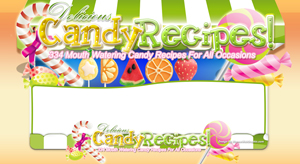 Thumbnail Candy Recipes PSD Minisite HTML Graphics Ready Made Web Template
