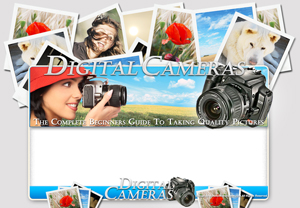 Thumbnail Digital Cameras PSD Minisite HTML Graphics Ready Made Web Template