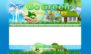 Thumbnail Go Green Save Energy PSD Minisite HTML Graphics Ready Made Web Template