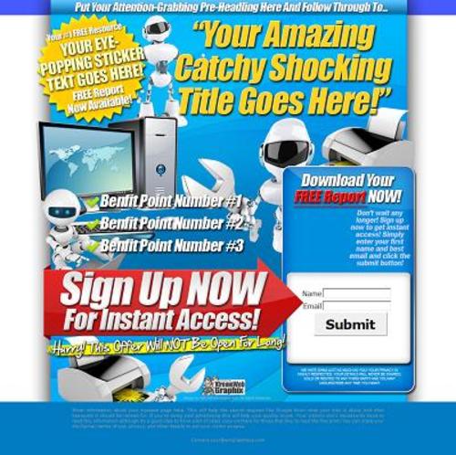 Product picture High Impact Squeeze Page PSD HTML Minisite Template 2