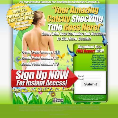 Product picture High Impact Squeeze Page PSD HTML Minisite Template 4