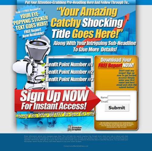 Product picture High Impact Squeeze Page PSD HTML CSS Minisite Template 7