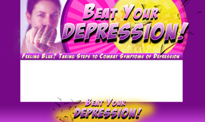 Product picture Beat Your Despression PSD Minisite HTML Graphics Ready Made Web Template