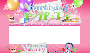 Product picture Birthday Parties PSD Minisite HTML Graphics Ready Made Web Template