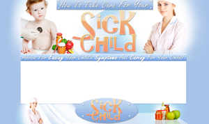 Product picture Care For A Sick Child PSD Minisite HTML Graphics Ready Made Web Template