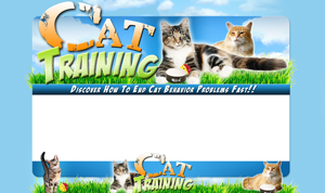 Product picture Cat Training PSD Minisite HTML Graphics Ready Made Web Template