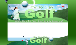 Product picture How To Play Golf PSD Minisite HTML Graphics Ready Made Web Template