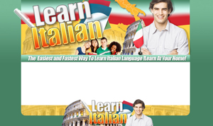 Product picture Learn Italian PSD Minisite HTML Graphics Ready Made Web Template