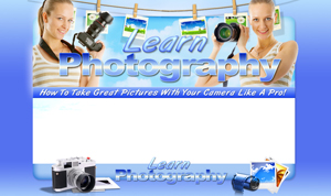 Product picture Learn Photography PSD Minisite HTML Graphics Ready Made Web Template