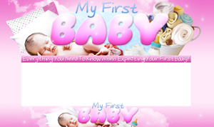 Product picture My First Baby PSD Minisite HTML Graphics Ready Made Web Template