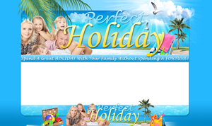 Product picture Perfect Holiday PSD Minisite HTML Graphics Ready Made Web Template