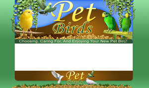 Product picture Pet Birds PSD Minisite HTML Graphics Ready Made Web Template