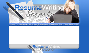 Product picture Resume Writing Secrets 1 PSD Minisite HTML Graphics Ready Made Web Template