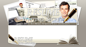 Product picture Resume Writing Secrets PSD Minisite HTML Graphics Ready Made Web Template
